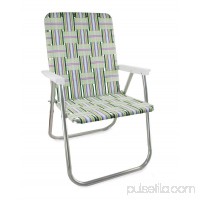 Aluminum Webbed Deluxe Chair (Spring Fling with Green Arms)   
